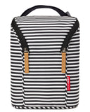 Skip Hop Insulated Breastmilk Cooler And Double Baby Bottle Bag, Black & White Stripe
