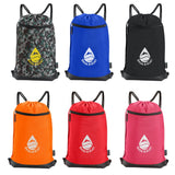 Skog Å Kust GymSak | Patented 2 - in - 1 Drawstring Cinch Bag with Removable Waterproof Dry Bag | Red