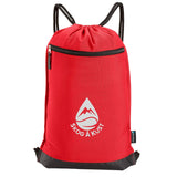 Skog Å Kust GymSak | Patented 2 - in - 1 Drawstring Cinch Bag with Removable Waterproof Dry Bag | Red