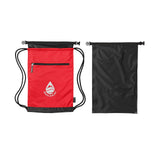 Skog Å Kust GymSak | Patented 2 - in - 1 Drawstring Cinch Bag with Removable Waterproof Dry Bag | Red
