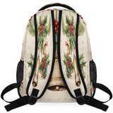 Skonsati Christmas Bell Leaf Large Backpack Fashion Travel Backapck for Business Women Men Casual Laptop Bag Waterproof Lightweight Cool Backpacks