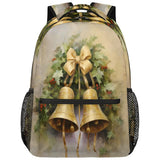 Skonsati Golden Bell Large Backpack Fashion Travel Backapck for Business Women Men Casual Laptop Bag Waterproof Lightweight Cool Backpacks
