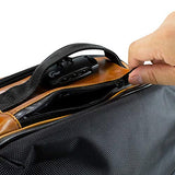 Skunk SoHo Backpack - Smell Proof - Weather Resistant - With Combination Lock (Black/Black Leather)