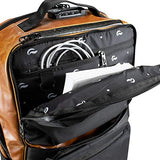 Skunk SoHo Backpack - Smell Proof - Weather Resistant - With Combination Lock (Black/Black Leather)
