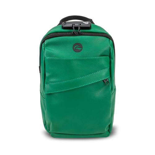Skunk Uno Cross Body Backpack (Green Leather)