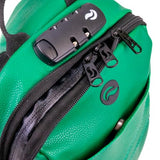 Skunk Uno Cross Body Backpack (Green Leather)