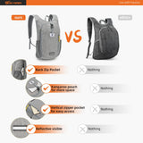 SKYSPER 10L Hiking Backpack Small Hiking Daypack Packable Lightweight Travel Day Pack for Women Men(Grey)