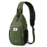 SKYSPER Sling Bag RFID Crossbody Sling Backpack Cross Body Shoulder Bag Travel Hiking Daypack for Women Men(Army Green)