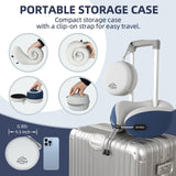 SKYTRAX COMF® Premium Ergonomic Memory Foam Travel Neck Pillow, Washable Cooling Ice Silk Cover, Firm Neck Support for Airplane Long Flights & Pain Relief, with Portable Carry Case (Navy Blue)
