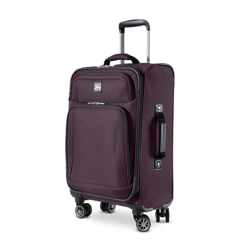 Skyway Epic Softside Carry - On Luggage - Lightweight Suitcase with Wheels for Travel | TSA Approved Carry - On Bag | Spinner Suitcase | Carry - On Luggage with Telescoping Handle, 20 inch, Plum