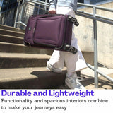 Skyway Epic Softside Carry - On Luggage - Lightweight Suitcase with Wheels for Travel | TSA Approved Carry - On Bag | Spinner Suitcase | Carry - On Luggage with Telescoping Handle, 20 inch, Plum