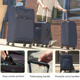 Skyway Epic Softside Carry - On Luggage - Lightweight Suitcase with Wheels for Travel | TSA Approved Carry - On Bag | Spinner Suitcase | Carry - On Luggage with Telescoping Handle, 20 inch, Plum