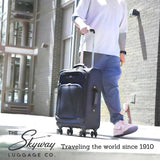 Skyway Epic Softside Carry - On Luggage - Lightweight Suitcase with Wheels for Travel | TSA Approved Carry - On Bag | Spinner Suitcase | Carry - On Luggage with Telescoping Handle, 20 inch, Plum