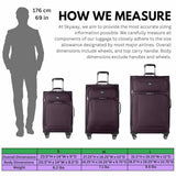 Skyway Epic Softside Carry - On Luggage - Lightweight Suitcase with Wheels for Travel | TSA Approved Carry - On Bag | Spinner Suitcase | Carry - On Luggage with Telescoping Handle, 20 inch, Plum