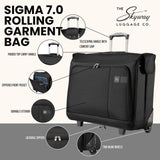 Skyway Sigma 7.0 Rolling Garment Bag – Wrinkle - Free Suit Bag with Wheels, Durable Travel Bag for Suits, Dresses & Garment Organization
