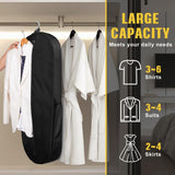 SLEEPING LAMB Heavy Duty Garment Bag for Travel, 43''Waterproof Suit Bag for Men Travel and Foldable Carry On Garment Bag for Hanging Clothes with Large Pocket in Business Trip, Black