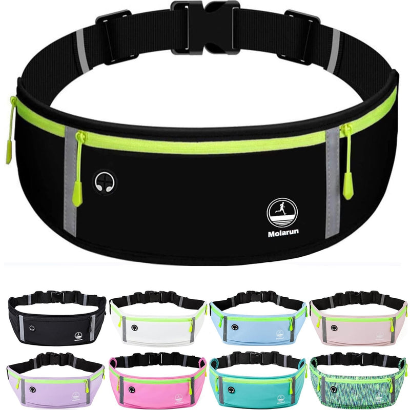 Slim Running Belt Fanny Pack for Women Men, Jogging Pouch Waist Pack Money Belt Bag Phone Holder for Running Hiking Traveling