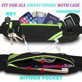 Slim Running Belt Fanny Pack,Waist Pack Bag for Hiking Cycling Workout,Reflective Runners Belt Jogging Pouch,Travelling Money Phone Holder for Running Gear Accessories