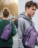 Sling Backpack for Women & Men, Crossbody Travel Bag with Water Bottle Holders, 17 Pockets, Quick - Access Phone Pocket, Hidden Security Pocket, Fits 11" Tablet, for Daily Carry, Travel, Theme Parks