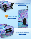 Slohif Luggage Cover for Suitcase Tsa Approved Protector - Butterfly Luggage Sleeve Large Suit Case Cover Travel Stretch Baggage Case Protective Washable Fit 31 - 32 Inch