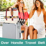 Slohif Luggage Straps for Suitcases Travel Belt Accessories Luggage Connector Identifiers 2 Pack Over Handle with Buckle Unique Nylon Adjustable Strap for Sleeping Bag Car Seat Cat