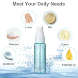 Small Pump Bottles 1 oz Travel Size Leakproof Pump Bottles for Lotion, Shampoo , Essential Oil and Other Toiletries with Bottle Label
