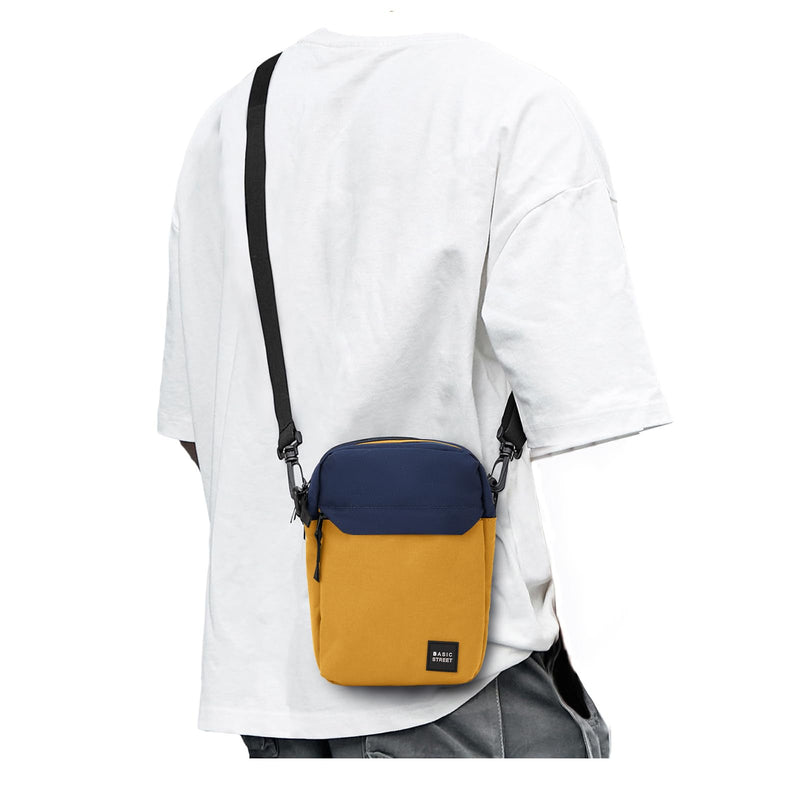 Small Side Shoulder Bag Crossbody Bag For Men, Yellow Anti - Theft Waterproof Shoulder Backpack Sling Chest Crossbody Bag Cover Pack Rucksack Bicycle Sport
