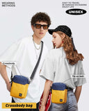 Small Side Shoulder Bag Crossbody Bag For Men, Yellow Anti - Theft Waterproof Shoulder Backpack Sling Chest Crossbody Bag Cover Pack Rucksack Bicycle Sport
