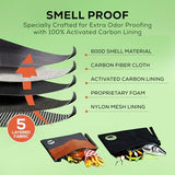 Small Smell Proof Bag 6" x 4", Smell Proof Container, Dog Tested Odor resistant Bag, Best Zipper Odor sealing Pouch Herbs and coffee, Money Organizer & Travel Medicine Bag, Scent resistent Containers