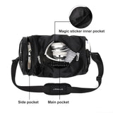 Small Sports Gym Bag Workout Lightweight Duffel Bags for Men and Women Black X - Small