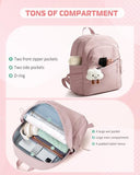 Smasrob Women Mini Backpack with Wet Pocket and RFID Blocking Pocket, Small Backpack Purse for Gym, Work, College or Travel, Pink