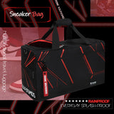 Sneaker Bag for Travel/Sneakerhead gift, A Multi - functional Travel Duffel Bag with 3 Adjustable Dividers, & Shoulder Strap,Made of Nylon, Krone Kalpasmos Signature Edition, Future Red