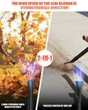 Snoonwee Backpack Leaf Blower Gas Powered – Commercial 52cc 2 - Stroke Engine, 200 MPH & 550 CFM Heavy Duty Blower for Lawn Care, Debris & Snow (A808 - 2)