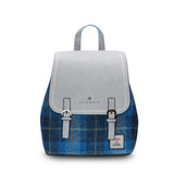 SNOW PAW Harris Tweed® Jura Backpack, Blue Tartan, 24cm*12cm*28cm