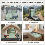 SOARSAIL 4 Piece Compression Packing Cubes for 3–7 Day Travel, Lightweight Travel Organizers with Breathable Mesh, Double - Zipper Packing Cubes for Carry - On & Suitcases (Light Green)