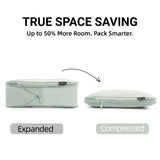 SOARSAIL 4 Piece Compression Packing Cubes for 3–7 Day Travel, Lightweight Travel Organizers with Breathable Mesh, Double - Zipper Packing Cubes for Carry - On & Suitcases (Light Green)