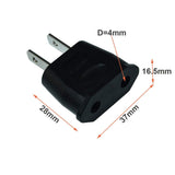 Socket Plug Adapter Europe EU Euro to US Travel Charger AC Power Converter 2PCS(Black)