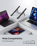SODI [Ultra Compact] Foldable & Portable Laptop Stand for Desk, Lightweight Tablet Stand for Business Travel, Library, Cafe, 6 Level Height Ergonomic Aluminum Computer Holder for 10 - 16" Laptops