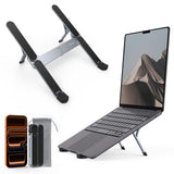 SODI [Ultra Compact] Foldable & Portable Laptop Stand for Desk, Lightweight Tablet Stand for Business Travel, Library, Cafe, 6 Level Height Ergonomic Aluminum Computer Holder for 10 - 16" Laptops