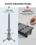 SODI Vertical Laptop Stand for Desk, Gravity Auto Lock MacBook Stand, Aluminum Laptop Holder Vertical Compatible with MacBook Pro, Air, Tablet, Space - Saving Organize Work & Home Office, Gray