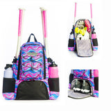 Softball bag with Separate Cleat Compartment - Durable Baseball Equipment Bag with Fence Hook - Trendy Softball Backpack - Softball and Baseball Bat Bag - Adult Softball and Baseball Bag