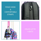 Softball bag with Separate Cleat Compartment - Durable Baseball Equipment Bag with Fence Hook - Trendy Softball Backpack - Softball and Baseball Bat Bag - Adult Softball and Baseball Bag