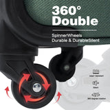 Softside Luggage Sets of 4, Lightweight Travel Suitcase with Spinner Wheels, Expandable Soft Suitcase Set with TSA Lock, 4 - Piece in 20 24 28 32 Inch, Durable Family Luggage for Cruise (Green)