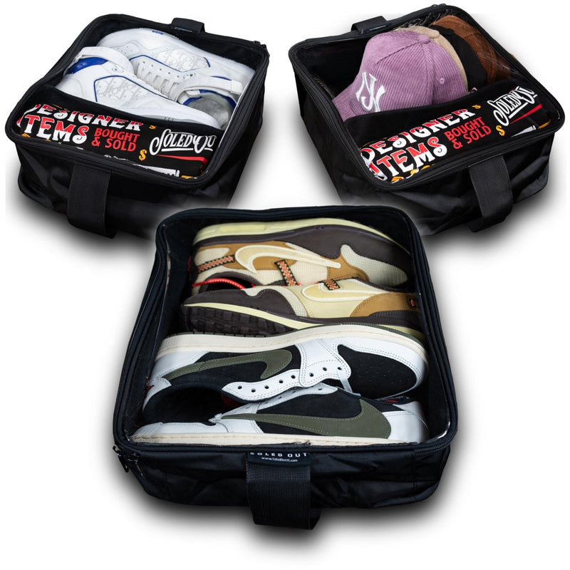 SoleGuardian XXL Sneaker Travel Case – U.S. Brand – Clear Waterproof Lid, Adjustable Dividers – Soft Bag Organizer for up to 4 Pairs of Casual, Athletic, Golf & Sports Shoes, Gift for Men & Women (3)
