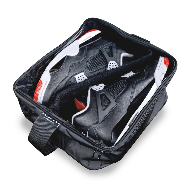 SoleGuardian XXL Sneaker Travel Case – U.S. Brand – Clear Waterproof Lid, Adjustable Dividers – Soft Bag Organizer for up to 4 Pairs of Casual, Athletic, Golf & Sports Shoes, Gift for Men & Women (3)