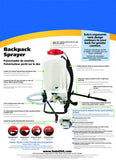 SOLO 475 - B BACKPACK SPRAYER, 4 GALLON, DIAPHRAGM - BLEACH RESISTANT