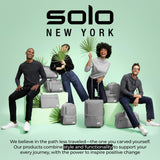 Solo New York Briefcase - Laptop Carrying Bag for Women & Men, Brief for Travel & Work, Front Zippered Pocket, Adjustable Shoulder Strap, Fits 15.6" Computer - Re:New, Gray
