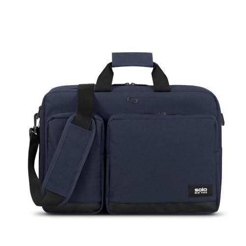 Solo New York Duane Hybrid Briefcase 15.6” Laptop Bag w/Tablet Pocket, Removable Shoulder Strap and Hideaway Backpack Straps