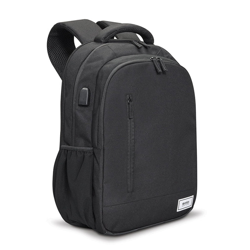 Solo New York Laptop Backpack for Women & Men - Carry On Bookbag for Travel & Work, Lightweight Bag, Side Mesh Pockets, Fits 15.6" Computer - Re:Define, Black