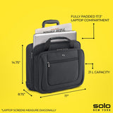 Solo New York Rolling Case with Wheels - Roller Laptop Bag, Wheeled Briefcase for Women & Men, Carry On Size for Travel, Fits 17.3" Computer - Bryant, Black